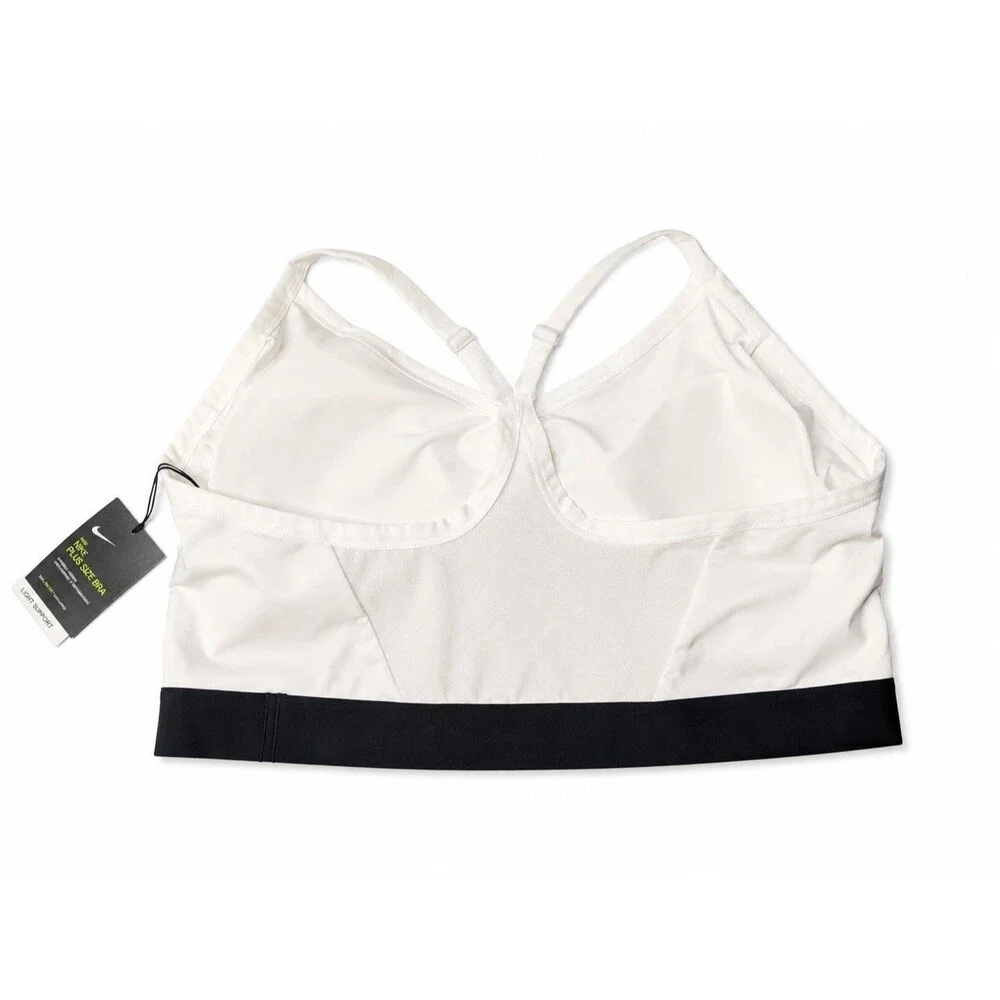 Nike Indy Plus Size Sports Bra Women's 3X White Black Light Support BQ0974-100